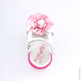 022046-21 Босоножки для девочки белый фото №4