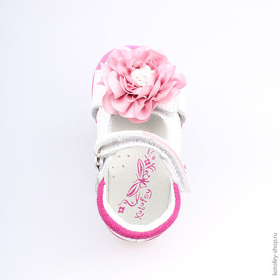 022046-21 Босоножки для девочки белый фото №4