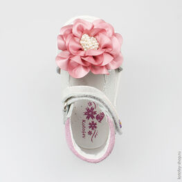 022046-24 Босоножки для девочки серебряный фото №4