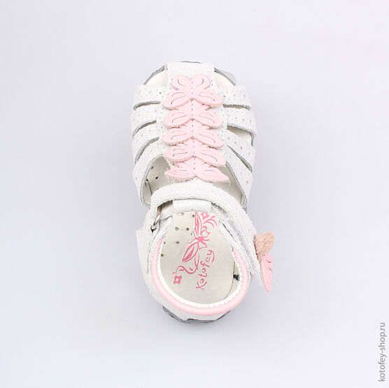 022047-23 Босоножки для девочки серебряный фото №4