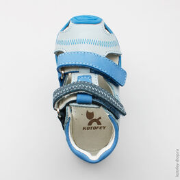 022050-22 Сандалии для мальчики син-гол фото №4