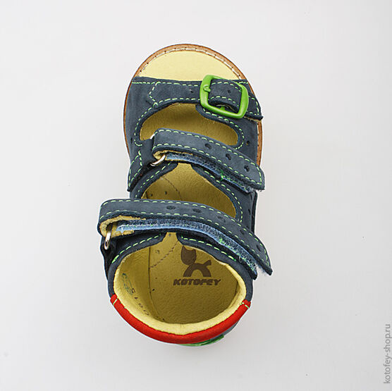 022055-22 Туфли летние для мальчики голубой фото №4