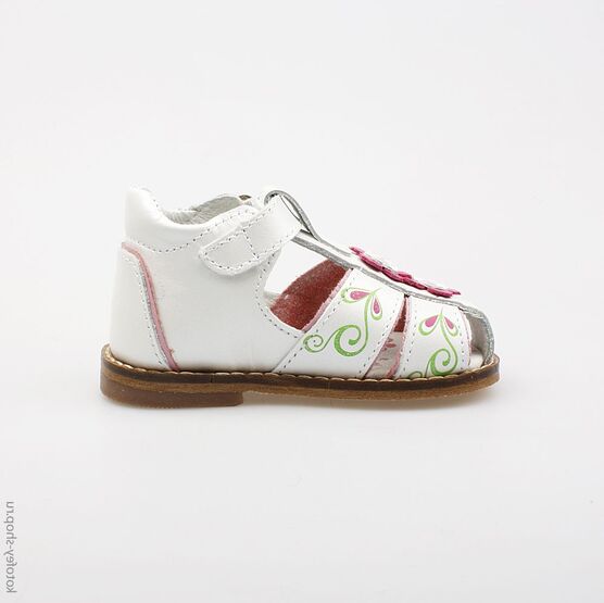 022056-21 Туфли летние для девочки белый фото №2