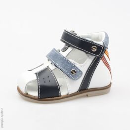 022065-21 Туфли летние для мальчики бел-син