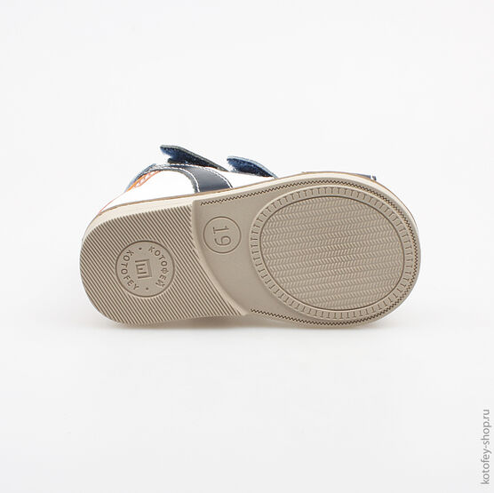 022065-21 Туфли летние для мальчики бел-син фото №3