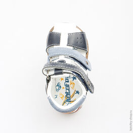 022065-21 Туфли летние для мальчики бел-син фото №4