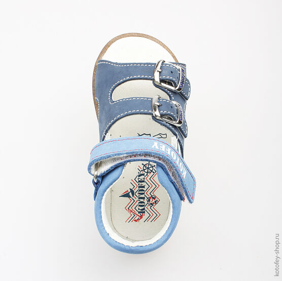022066-21 Туфли летние для мальчики светло-синий фото №4