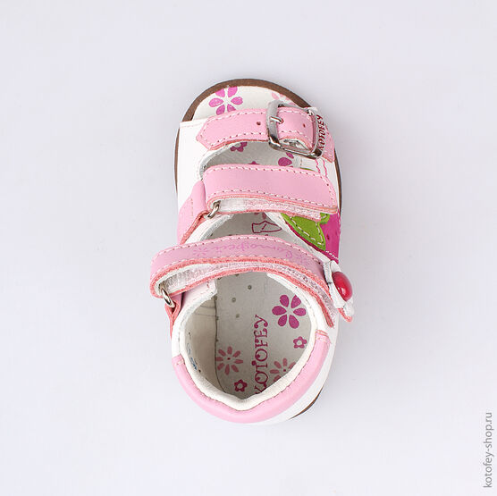 022069-22 Туфли летние для девочки белый фото №4