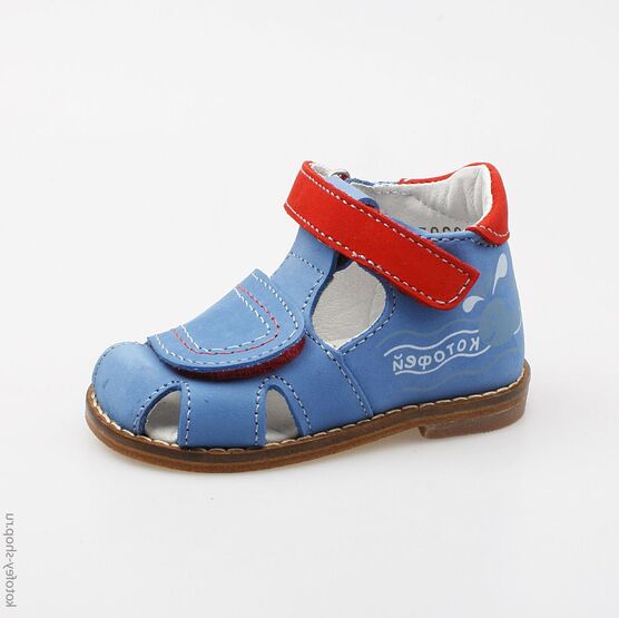 022070-21 Туфли летние для мальчики син-кра