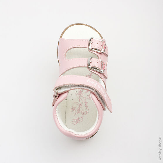 022071-21 Туфли летние для девочки роз-бел фото №4