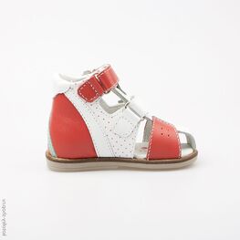 022076-21 Туфли летние для девочки бел-крл фото №2