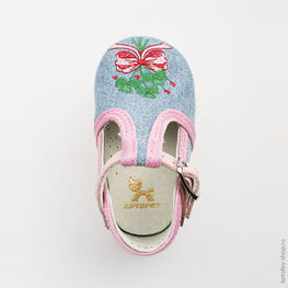 031016-23 Туфли для девочки голубой фото №4