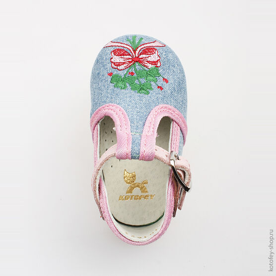 031016-23 Туфли для девочки голубой фото №4