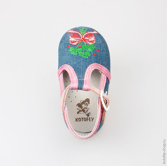 031016-26 Туфли для девочки голубой фото №4