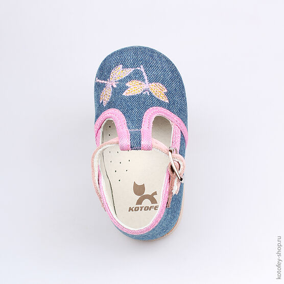 031017-25 Туфли для девочки голубой фото №4