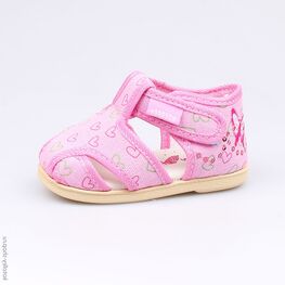 031041-71 Босоножки текстильные для девочки розовый