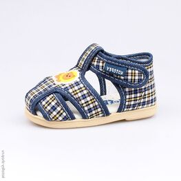 031042-71 Сандалии текстильные для мальчики син-жел