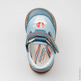 032040-24 Туфли для мальчики гол-син фото №4