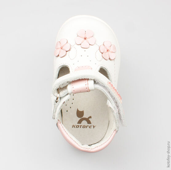 032045-22 Туфли для девочки белый фото №4