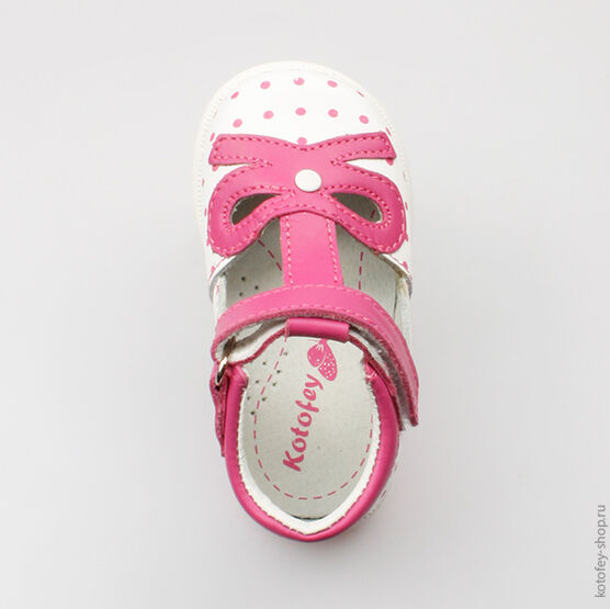 032054-22 Туфли для девочки бел-фук фото №4