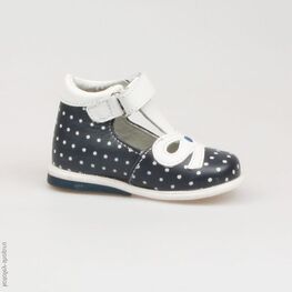 032054-23 Туфли для девочки син-бел фото №2