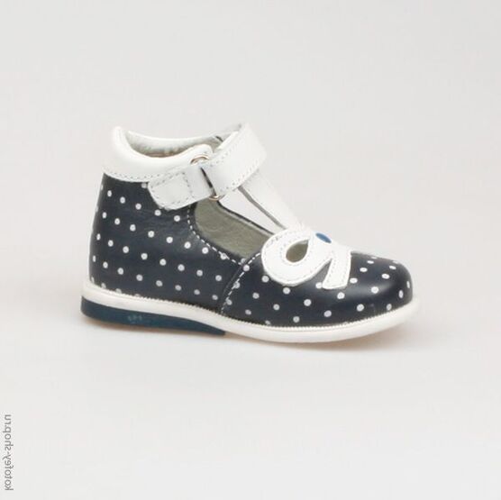 032054-23 Туфли для девочки син-бел фото №2