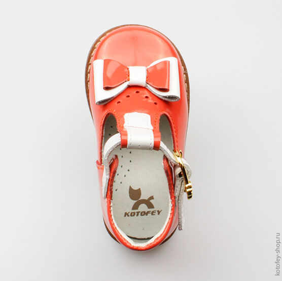 032061-24 Туфли для девочки коралл фото №4