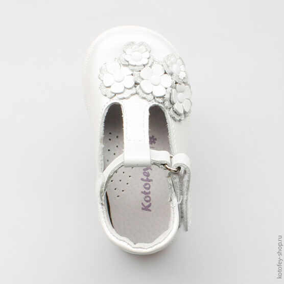 032065-21 Туфли для девочки белый фото №4