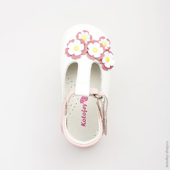 032065-24 Туфли для девочки бел-фук фото №4