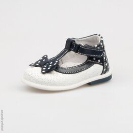 032067-22 Туфли для девочки бел-син