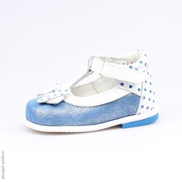 032067-23 Туфли для девочки син-бел