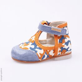 034005-21 Туфли для мальчики син-беж