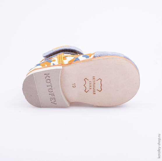 034005-21 Туфли для мальчики син-беж фото №3