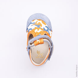 034005-21 Туфли для мальчики син-беж фото №4