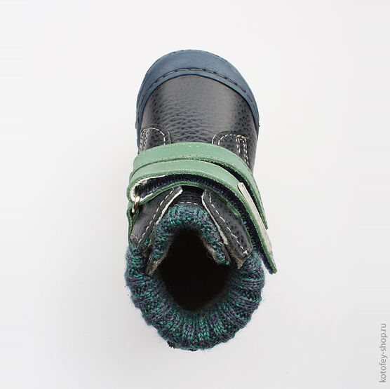 052063-30 Ботинки для мальчики син-зел фото №4