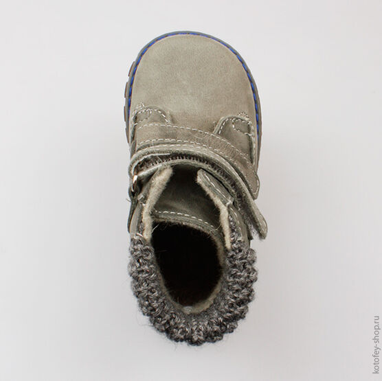 052106-32 Ботинки для мальчики серый фото №4