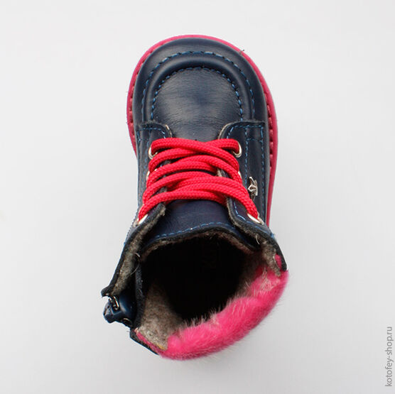 052107-34 Ботинки для девочки светло-синий фото №4