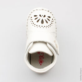 052114-22 Ботинки для девочки белый фото №4