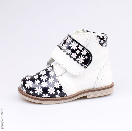 052121-22 Ботинки для девочки син-бел