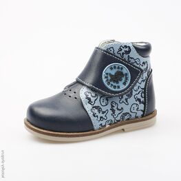 052122-22 Ботинки для мальчики син-гол