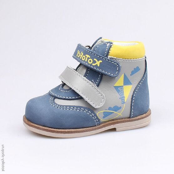 052125-22 Ботинки для мальчики син-сер