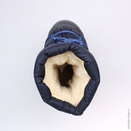 061007-42 Сапожки для мальчики светло-синий фото №4