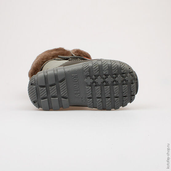 062003-59 Сапожки для мальчики серый фото №3