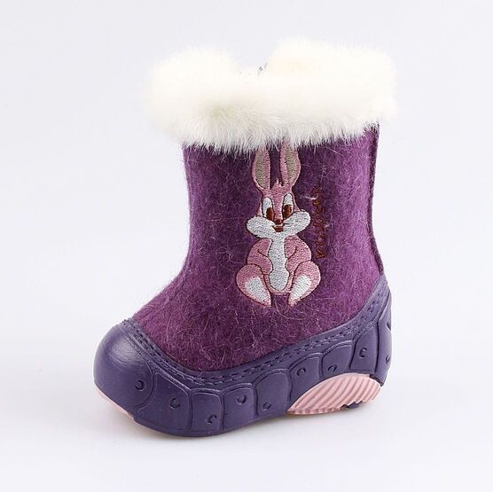 067014-43 Валенки для девочки фиолетовый