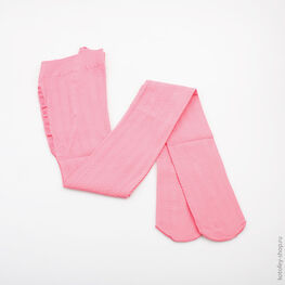 07831079-10 Колготки эластичные плотный, косичка, розовые для девочки розовый