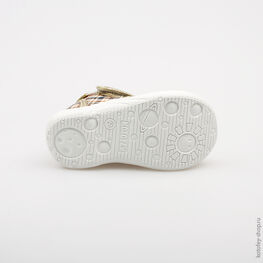 121009-12 Сандалии текстильные для мальчики бежевый фото №3