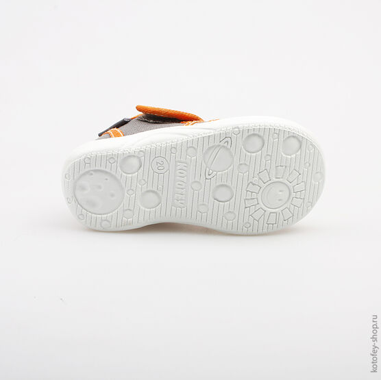 121010-12 Сандалии текстильные для мальчики сер-ора фото №3