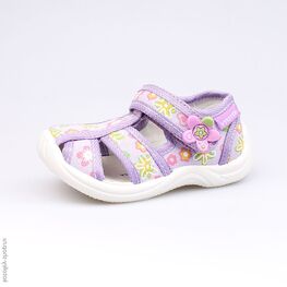 121011-13 Босоножки текстильные для девочки фиолетовый