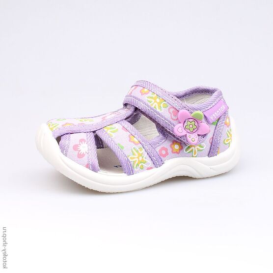 121011-13 Босоножки текстильные для девочки фиолетовый