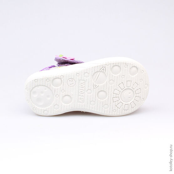 121011-13 Босоножки текстильные для девочки фиолетовый фото №3